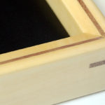 木製トレー　トチ材インレイ　アップ