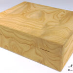 けやき材特注サイズ時計ケースの後ろ面