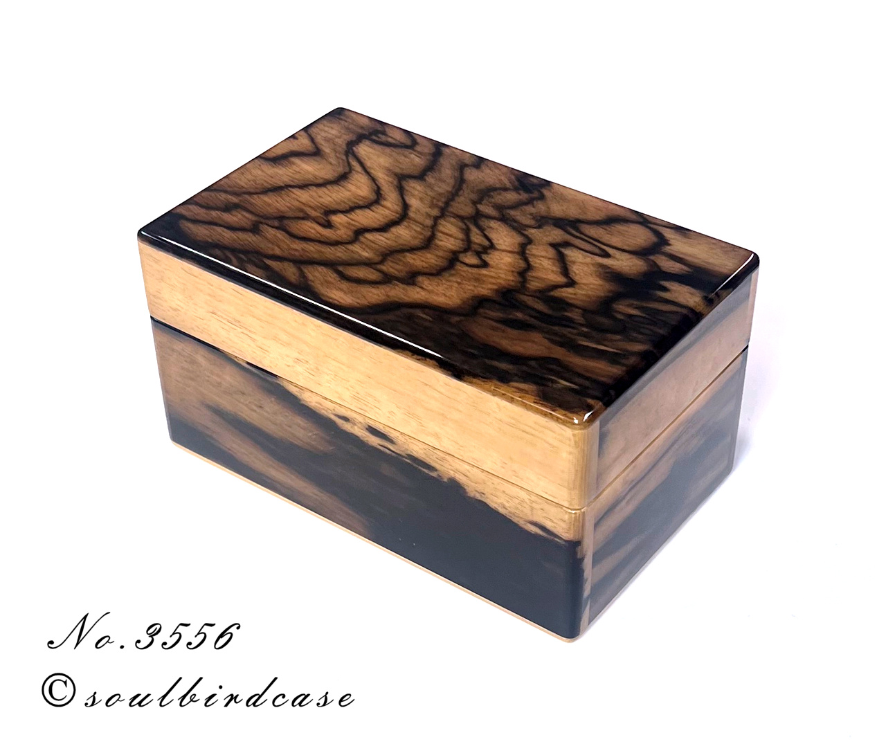 No.3556 黒柿 3本用時計ケース