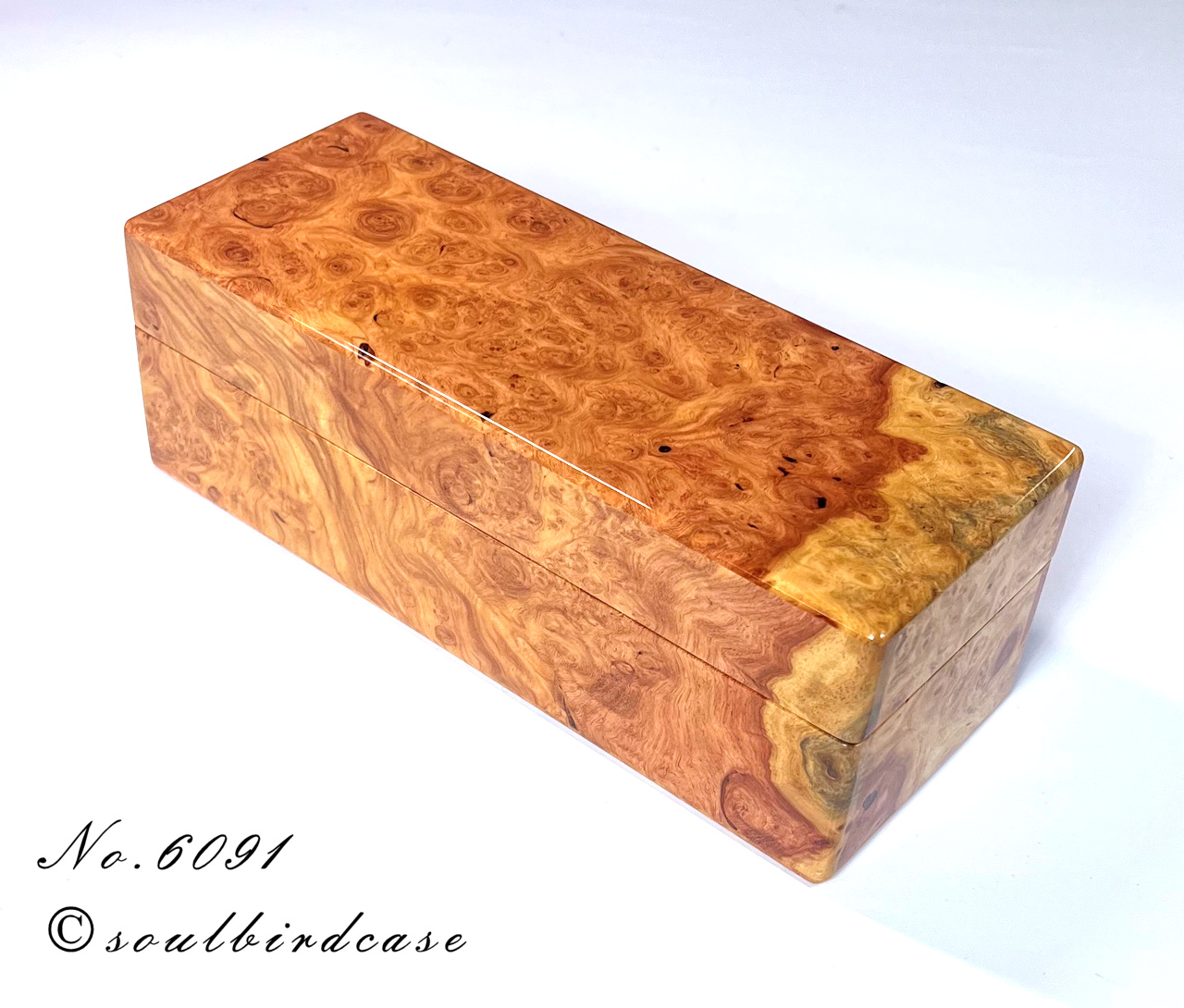 No.6091 花梨バール 5本用時計ケース 鏡面仕上げ