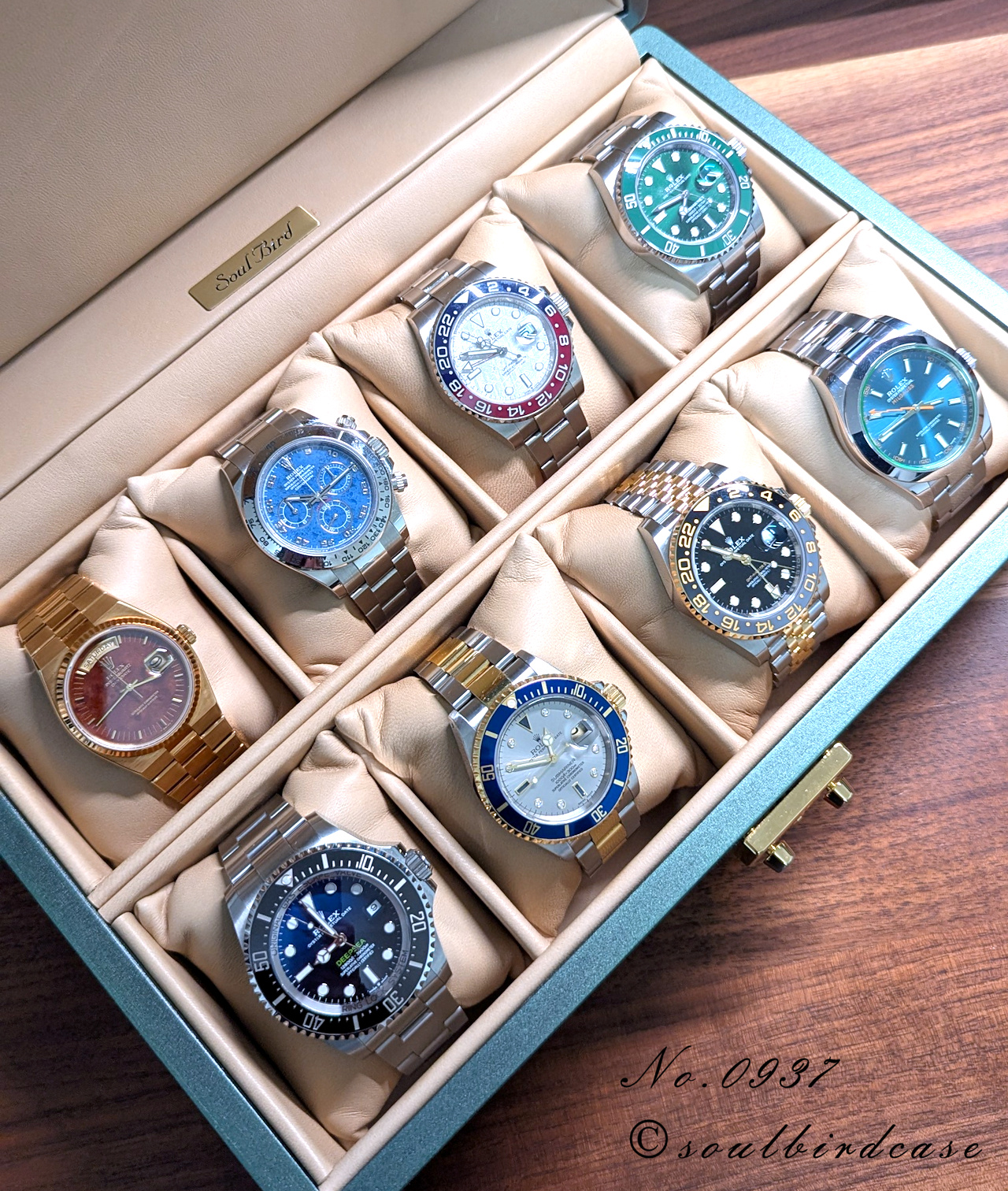 メイプル10本用グリーン時計ケース