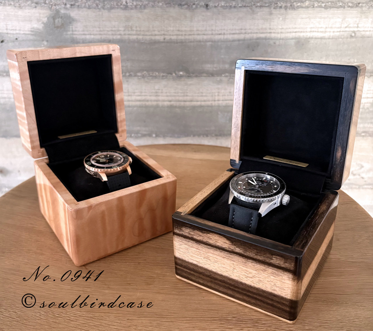 黒柿1本用とキルテッドメイプル1本用