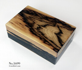 No.1699 Kurogaki wood for10 watchcase No. 1699 Black Persimmon Wood Case for 10 Sticks