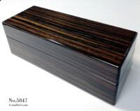 前面 縞黒檀材高級時計ケース 前面 縞黒檀材高級時計ケース