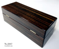 後ろ面 縞黒檀材高級時計ケース 後ろ面 縞黒檀材高級時計ケース