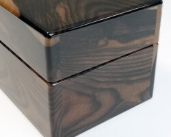 Case for two ebony stripes, right side 縞黒檀2本用ケース 右面