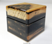 左面 No.0736 黒柿材1本用時計ケース 左面 No.0736 黒柿材1本用時計ケース