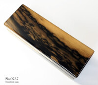 革ベルト2つ折り 黒柿材時計ケース No.0737 革ベルト2つ折り 黒柿材時計ケース No.0737