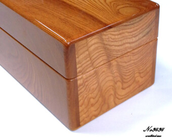 右面 ケヤキ材 時計ケース No3434