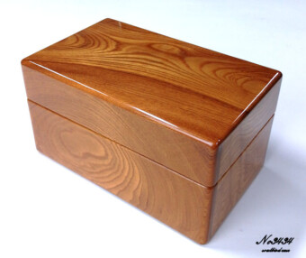 正面 ケヤキ材 時計ケース No3434