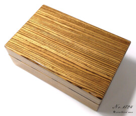 Watch Case Top Panel (Zebra Wood, Holds 10 Watches)