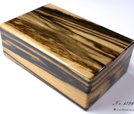 Watch Case, Black Persimmon Wood, for 10 Watches, Model 1726, Front