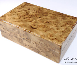 No.1743 Watch case for 10 watches, elm zelkova Front Panel of a Watch Case for 10 Nire-Keyaki Watches