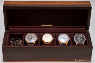 黒檀5本用時計ケース