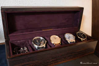 黒檀5本用時計ケース